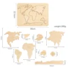 1 Set Wooden Center World Map Puzzle Baby Toy Montessori Educational Cognition Intelligence Puzzle Game For Children Toys 2