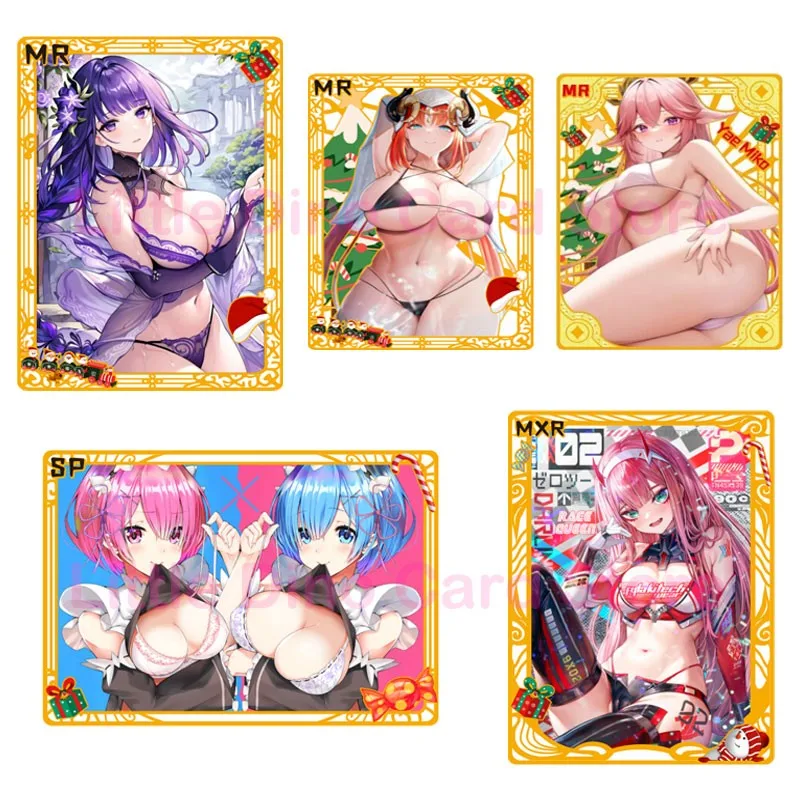 

Newest Chrismas Metal Card Raiden Shogun Rem Makima Power Albedo Overlord Bleach Card Goddess Story Doujin Toy For Hobbies Gift