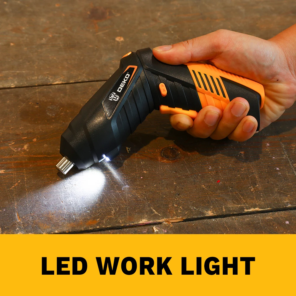 DEKO DKCS3.6F1 Mini Electric Screwdriver Rechargeable Battery Twistable Handle Cordless Screwdriver for Woodworking AliExpress