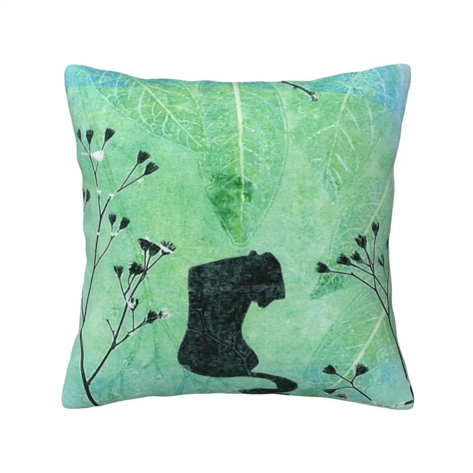 Panther Home Sofa Car Cushion Cover Federa Panther Night Leaves Nature Blue Jungle Book