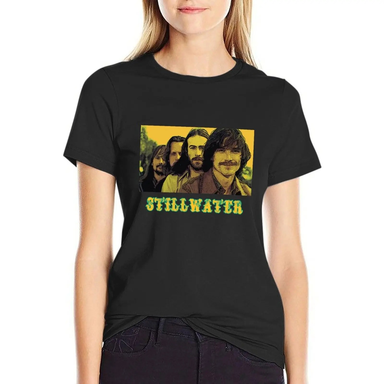 

Stillwater almost famous vintage T-shirt Female clothing summer tops Women's tee shirt