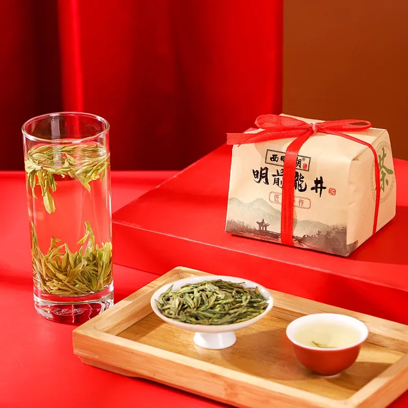 

Китайский чай Longjing с изображением Западного озера, dragon well 2023, 2024, 250 г, чайный горшок премиум-класса, подарочная упаковка зеленого чая, чай longjin xihu te, mingqian yuqian