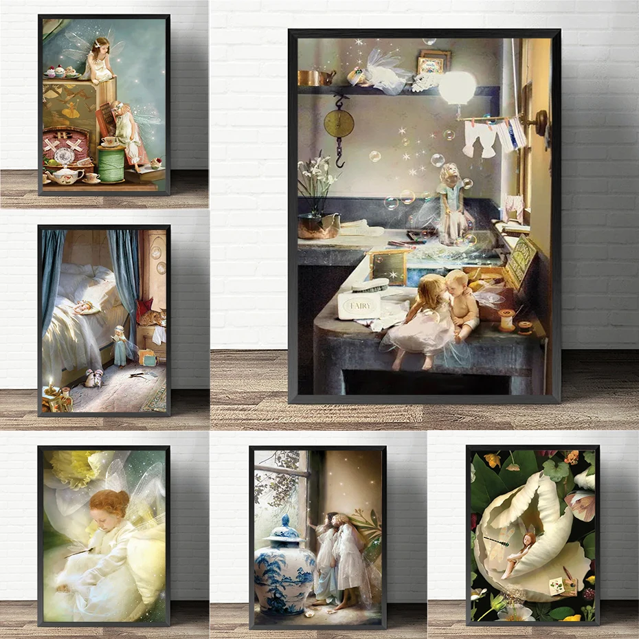 

Абстрактный постер с изображением животных и стрекозы для детей, украшение для гостиной, праздничный подарок, украшение для детской комнаты, Картина на холсте