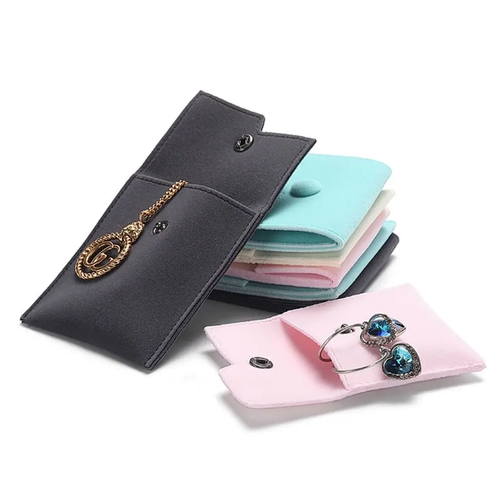 

Портативная фланелевая сумка для ювелирных изделий с защитой от пыли и кнопками