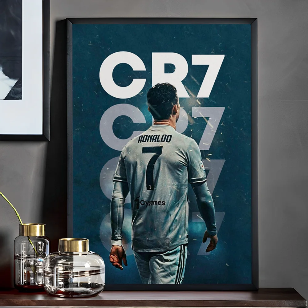 R-Ronaldo Football C-CR7 Anime Posters Sticky Fancy Wall Sticker for Living Room Bar Decoration Room Wall Decor anime poster anime stickers diy poster sticker