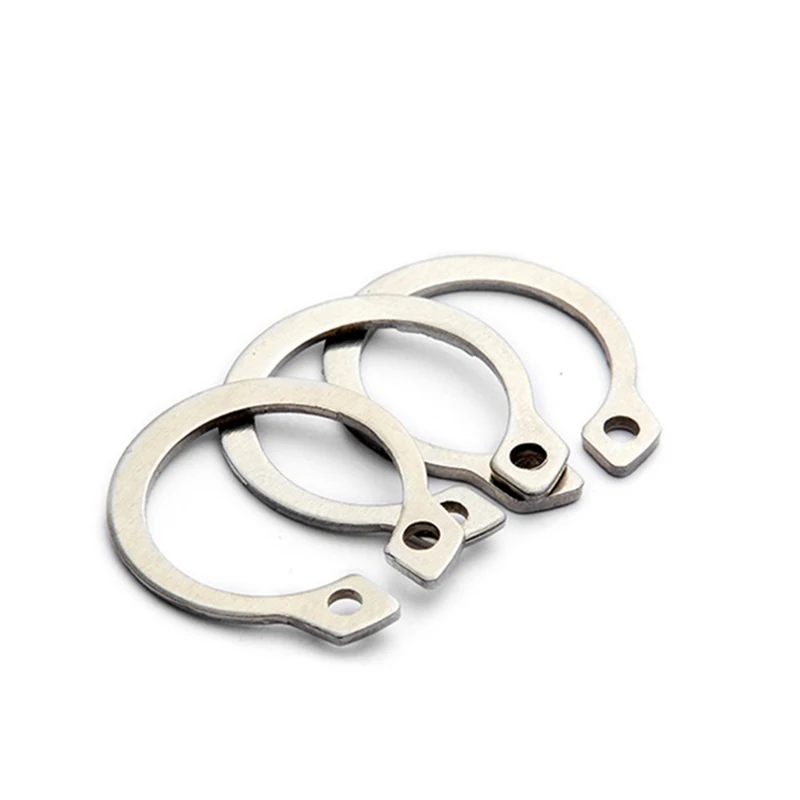 100pcs M8-M18 샤프트 304 스테인리스 타입 C 유지 링 Circlip 스냅 링 구색 키트 세트