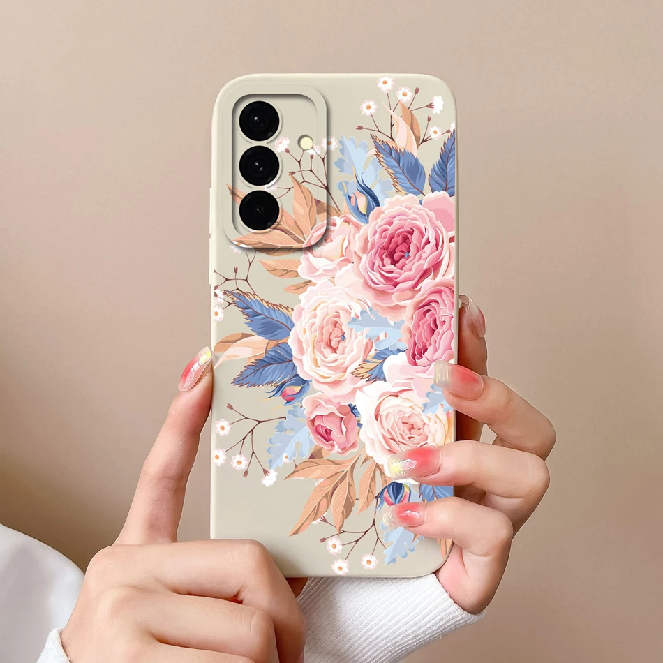 Leisure Flowers Soft Silicone Phone Cover - Full Protection Anti-Drop Housing