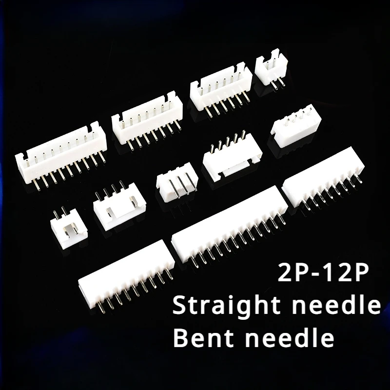 

50Pcs XH2.54mm 2/3/4/5/6/7/8/9/10/12Pin Straight needle connector terminals