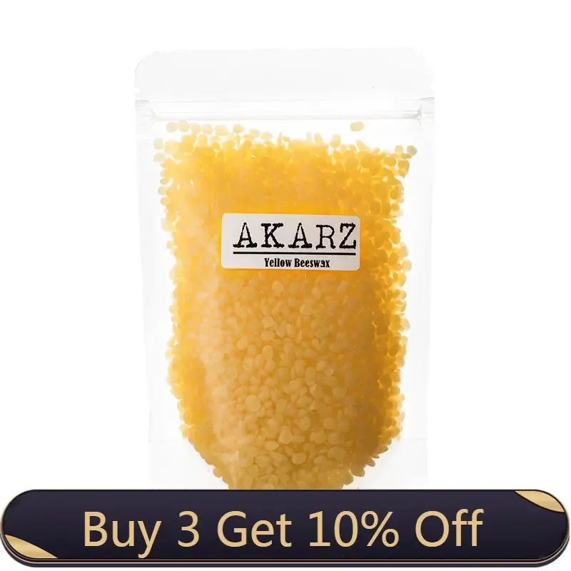 Akarço amarelo cera de abelha natural puro qualidade superior para bolos labiais diy, loções, velas, pastilhas de cera de abelha, matéria-prima