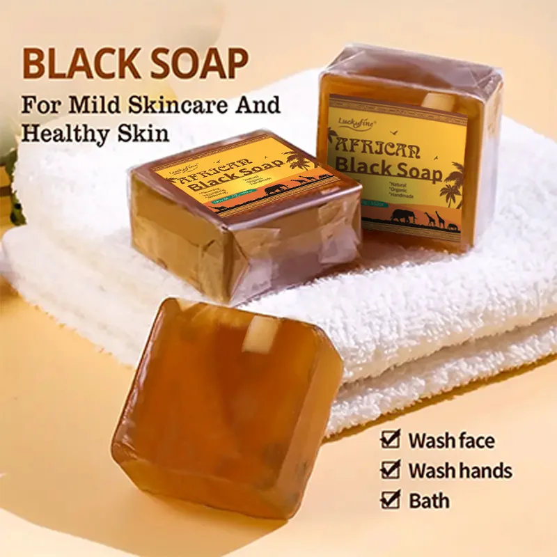 African Black Soap Deep Cleansing Exfoliator To Relieve Dry Rough Delicate Skin Body Cleansing Hand Soap hand soap