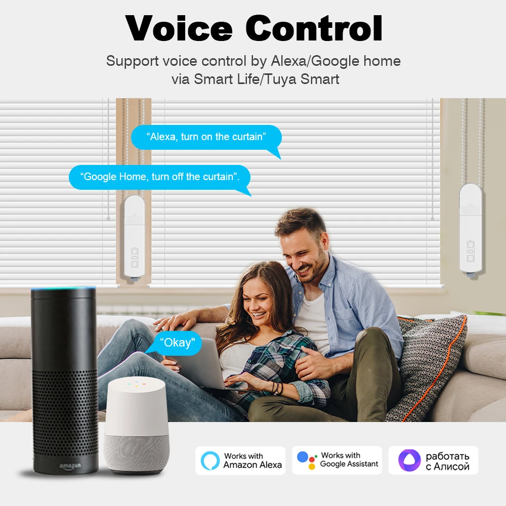 Manhot Tuya Zigbee Smart Electric Curtain Motor Roller Shade Driver With Solar Panel Voice Controll For Alexa Google Home Yandex