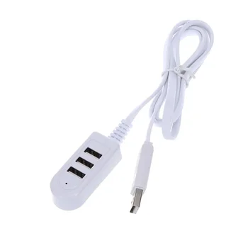 3USB Multi-Function Hub White 1.2m Professional Chip Design Fast Stable Multi-Port USB Charger Extension Line Converter 1