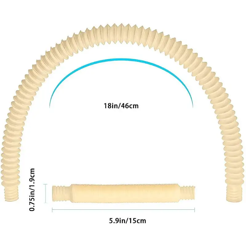 6pcs Luminous Pop Tube Fidget Toys Stretch Tube Sensory Toys Bend Build Connect Toy For Kid Girls Boy Stress Autism ADHD Anxiety 6