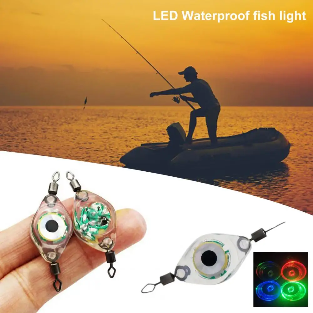 Mini Underwater Fishing Lamp Waterproof LED Fish Eye Luring Light Submersible Deep Drop Fish Attraction Gathering Lamp Accessori