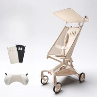 Lightweight Baby Stroller Portable Outdoor Travel Baby Stroller Foldable Shock-absorbing Four-wheel Baby Stroller with Sunshade