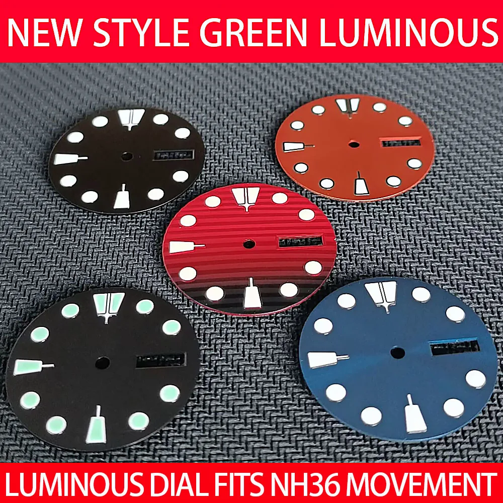 Accessories Parts 28.5mm Dial Nh36 Nh36 Green Dial Dial Watch