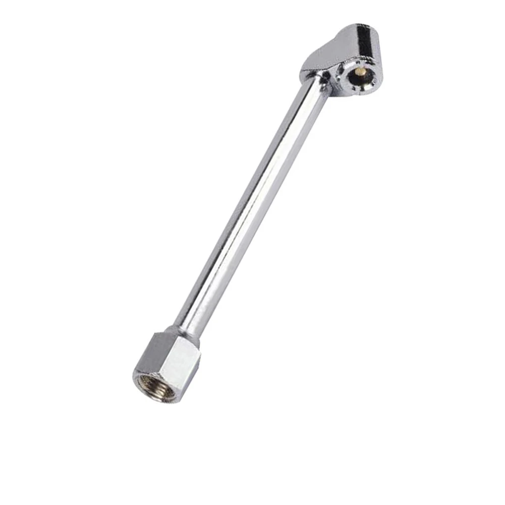 

1pc 2in1 Tire Inflation Collet Heavy Duty Tire Filler Dual Head Inflator With Push-in Chuck Design Stainless Steel