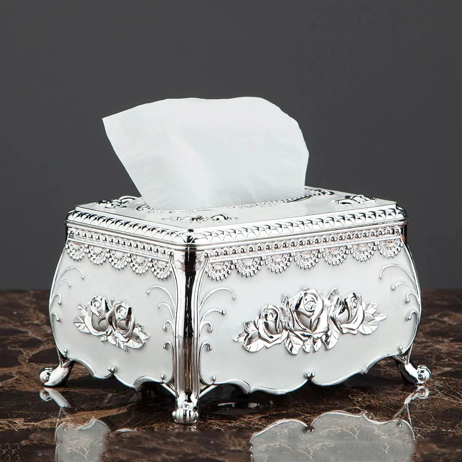 European style tissue box, kitchen, living room, napkin extraction box, hotel, restaurant tabletop paper extraction storage box 5