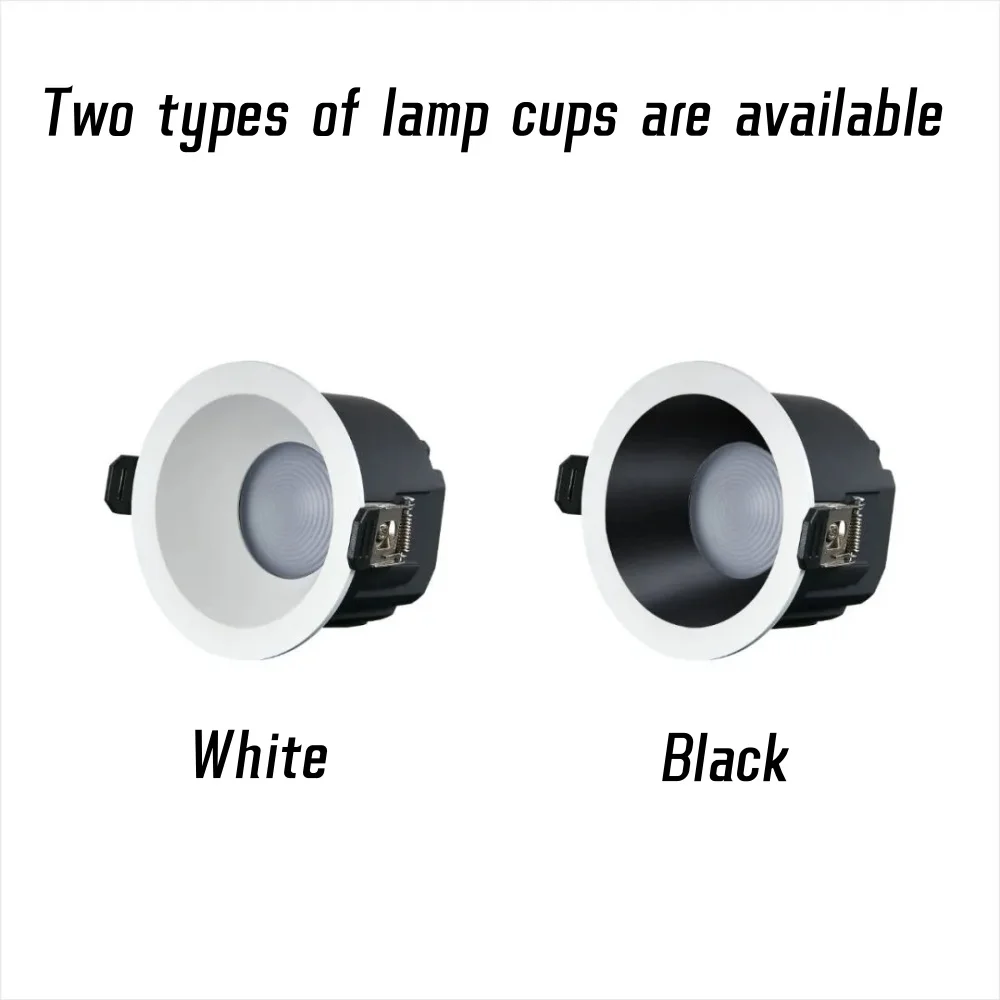 내장형 LED 눈부심 방지 다운라이트 IP65 방수 SMD 5W 10W 12W 20W 알루미늄 AC85-265V 욕실, 주방, 발코니에 적합