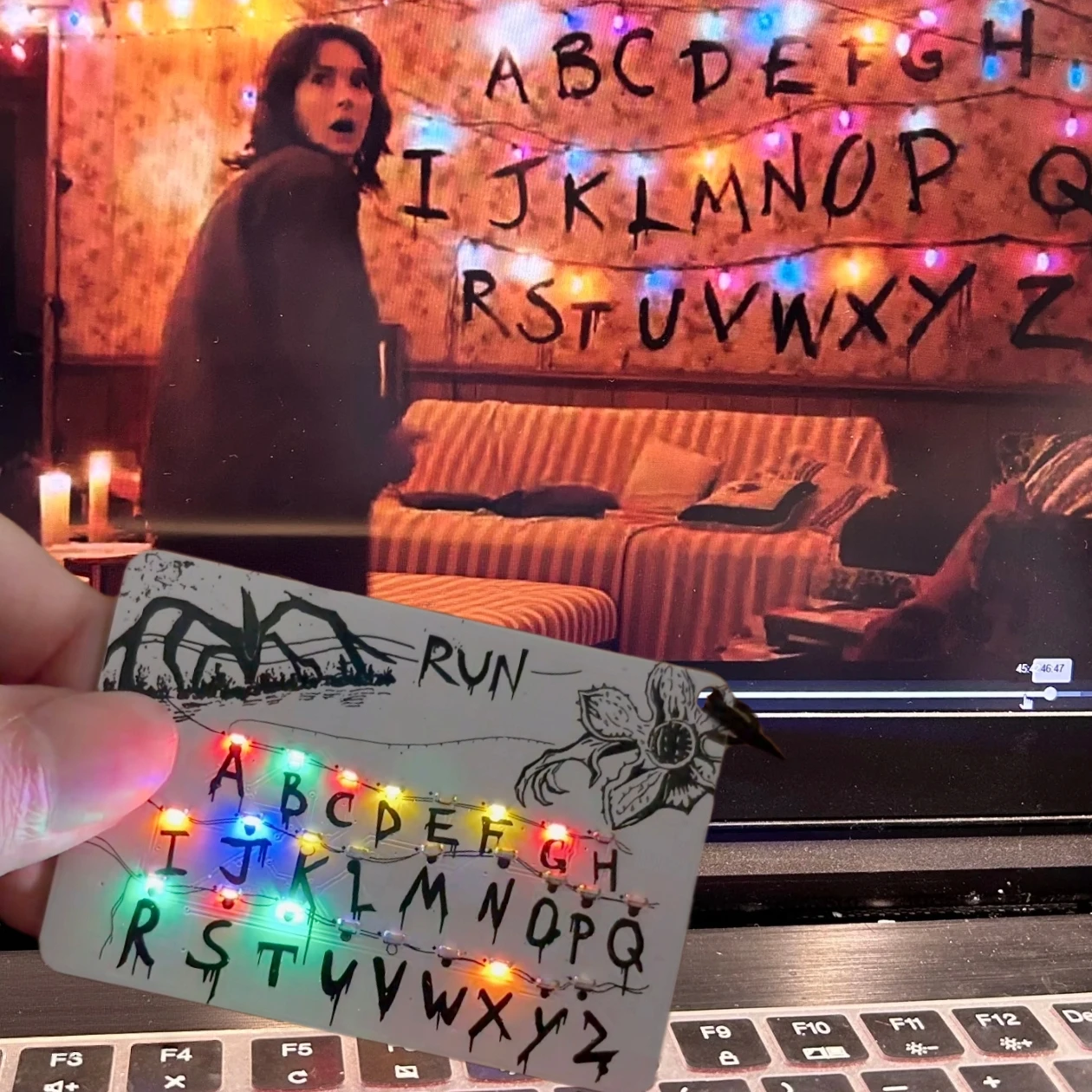 In Stock Merchandise: Strange Things Alphabet Light Bag Charm - Anime Ornament