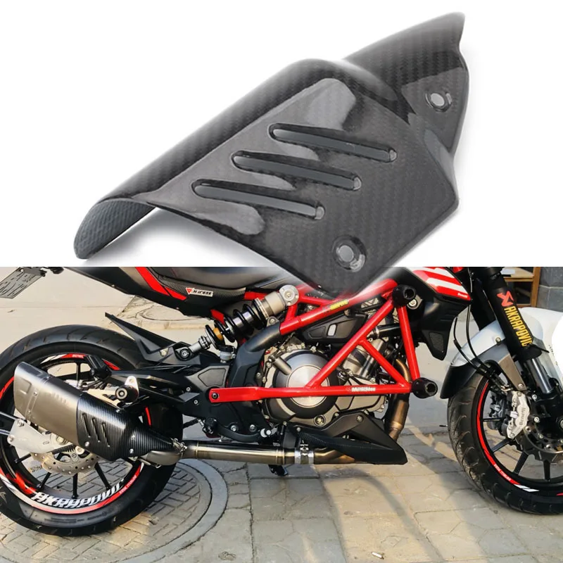 Motorcycle Exhaust Cover Real Carbon Fiber Case For Muffler Cover Heat