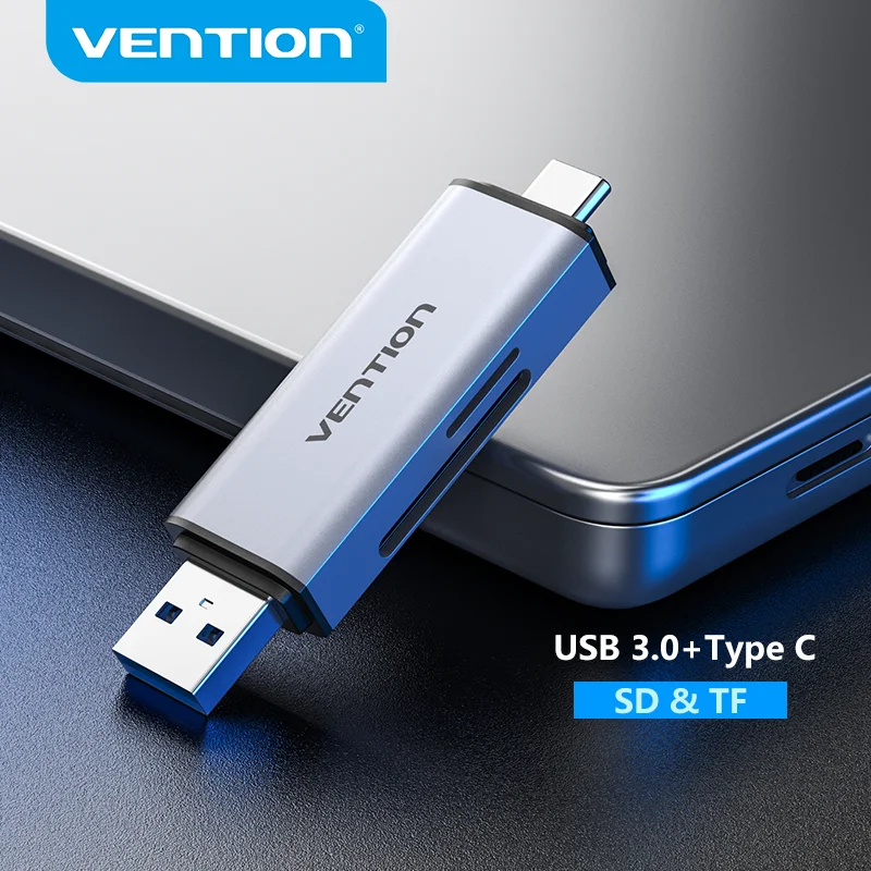 Lettore di schede SD USB UGREEN, adattatore da USB 3.0 a Micro SD, in alluminio, multi 2-in-1, lettore di schede di memoria esterno portatile