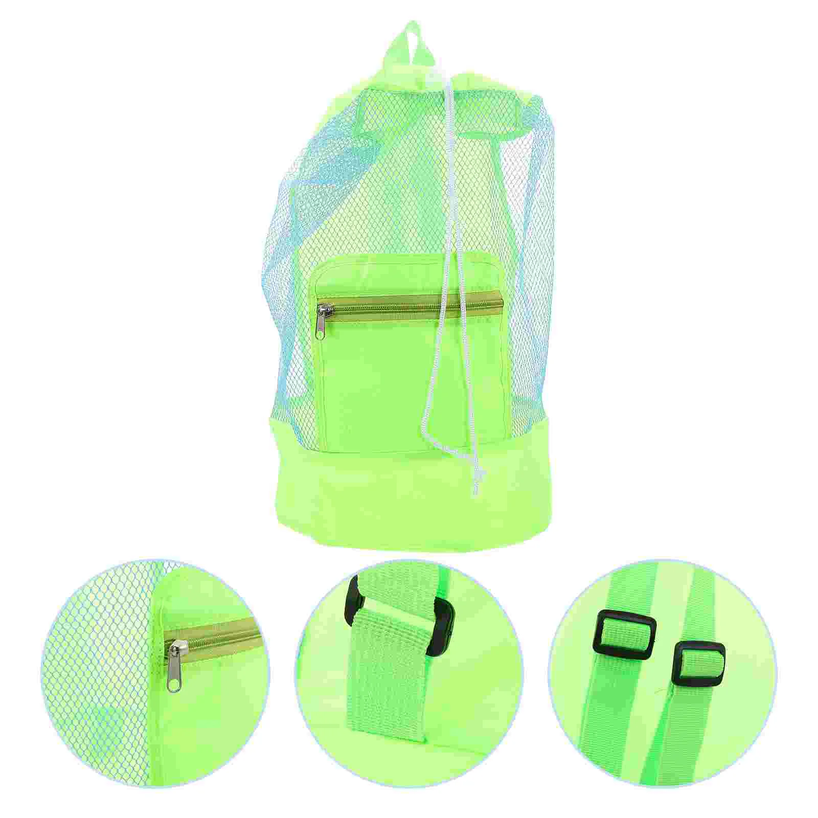 

Children's Toy Storage Nylon The Beach Tote Bag Swimming Gear Backpack Large Tote Mesh Pouch Bags Vacation Essentials Toddler