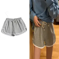 2024New Fashion Casual Bottoms Shorts Women Candy Color Breathable Plus Size Shorts Casual Lady Elastic Waist Sports Short Pants 4