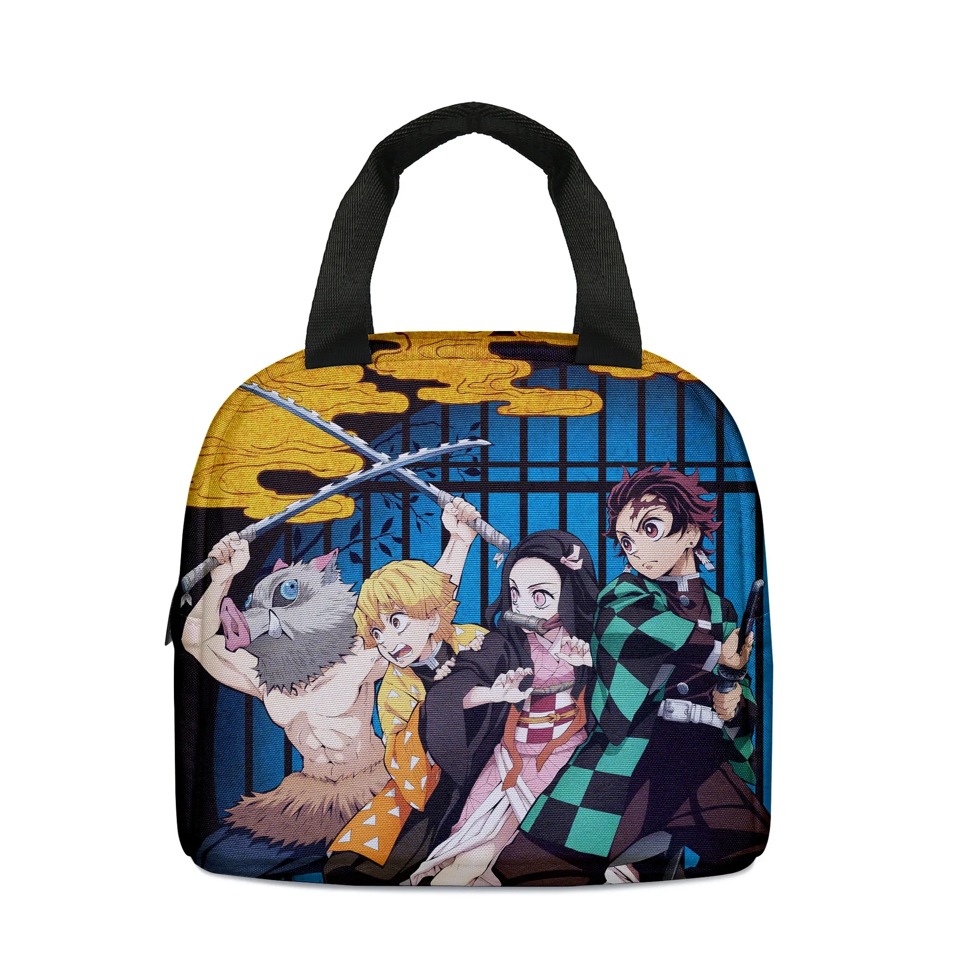 

Anime Demon Slayer Meal Bag Elementary School Student Animation Portable Ice Bag Children’s Lunch Bag Peripheral