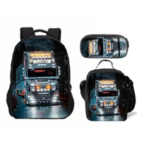 Scania School Backpacks Boys Girls Bookbag Students School Bags Cartoon Travel Rucksack Shoulder Bag Large Capacity