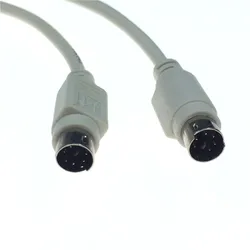 Premium Quality PS/2 Keyboard and Mouse Extension Cable - 6 Pin Connector for Enhanced Connectivity (Male to Male)
