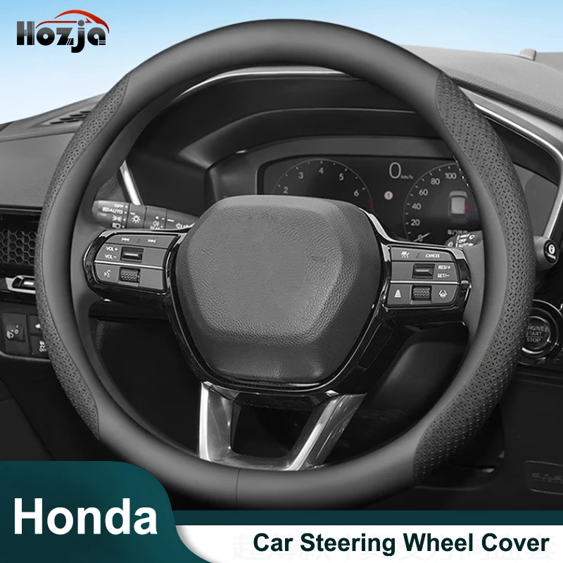 

For Honda Civic CRV Accord Jazz 2003 2004 2005 2006 2007 2008 2009 2010 2011 Steering Wheel Cover Leather Car Accessories