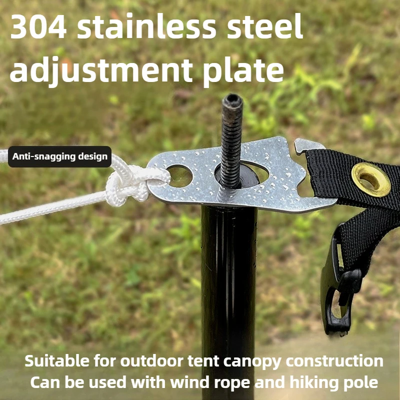 Camping Rope Buckle 304 Stainless Steel Wind Buckle tent Adjuster Wind Buckle Camping Rope Buckle tent Fastening Accessories Tent Quick Knot Buckle