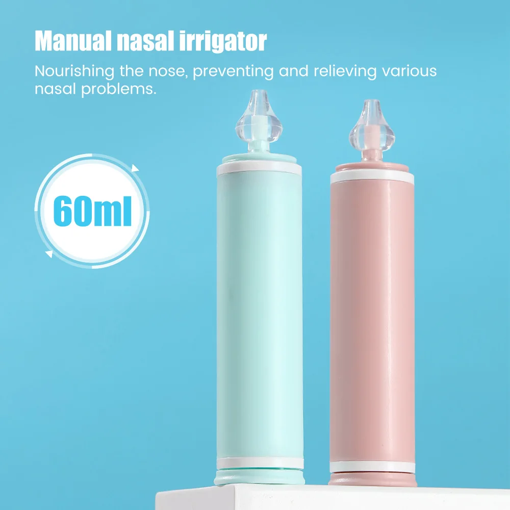 Nasal Irrigator 60ML Nasal Rinse Bottle Wash Cleaner Nose Protector Avoid Allergic Rhinitis Adults Children Neti Portable nasal irrigator set