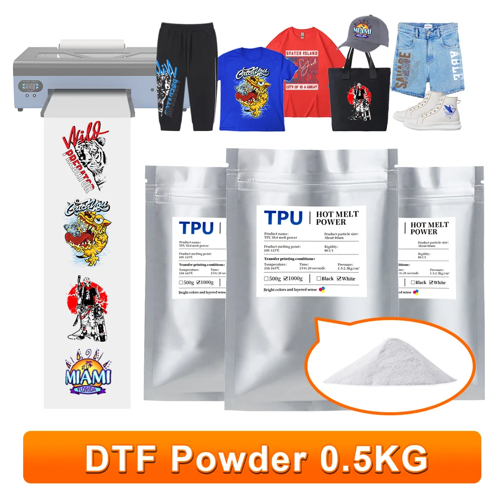 500g DTF Polyamida Powder DTF Sublimation For Directly To Film Printer Heat  Transfer Film DTF Polyamide Powder DTF Powder 0.5KG - AliExpress