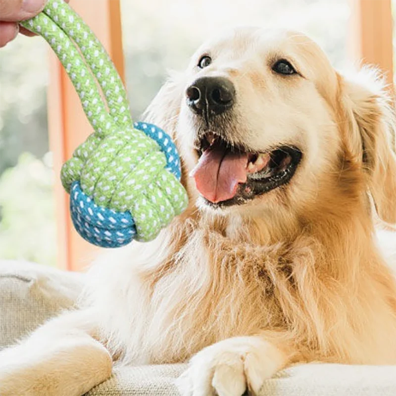 Pet Dog Toys for Large Small Dogs Toy Interactive Cotton Rope Mini Dog Toys  Ball