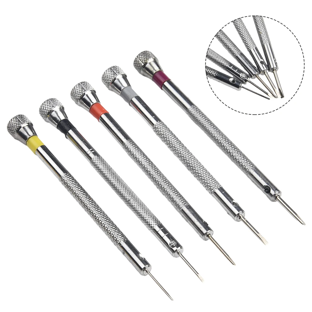 5pcs 0.8/1.0/1.2/1.4/1,6mm Präzisions schlitz schrauben dreher Brillen Uhr Schmuck Uhrmacher Reparatur werkzeuge Set Zubehör – Detail 11
