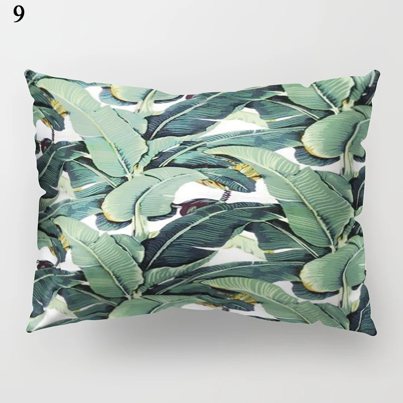 30x50cm Tropical Leaf Monstera Cushion Cover Polyester Throw Pillows Case Sofa Home Decorative Green Plants Print Pillowcase 