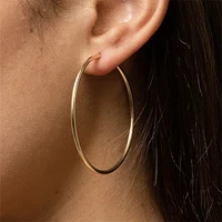 14K Gold Filled Hoops Earrings 7 Size Circle Jewelry Minimalism Brincos Vintage Pendiente Oorbellen Boho Hypoallergenic Earrings 1