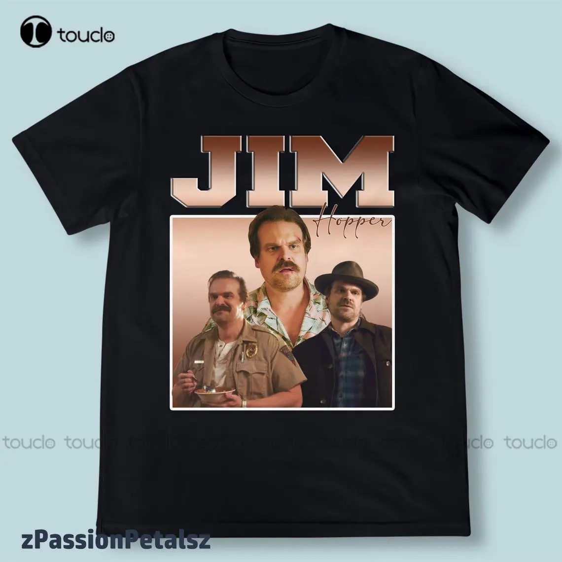 Jim Hopper T-Shirt Jim Hopper Shirt Camicie Per Donna Custom Aldult Teen Unisex Digital Printing Tee Shirts Xs-5Xl Regalo Personalizzato