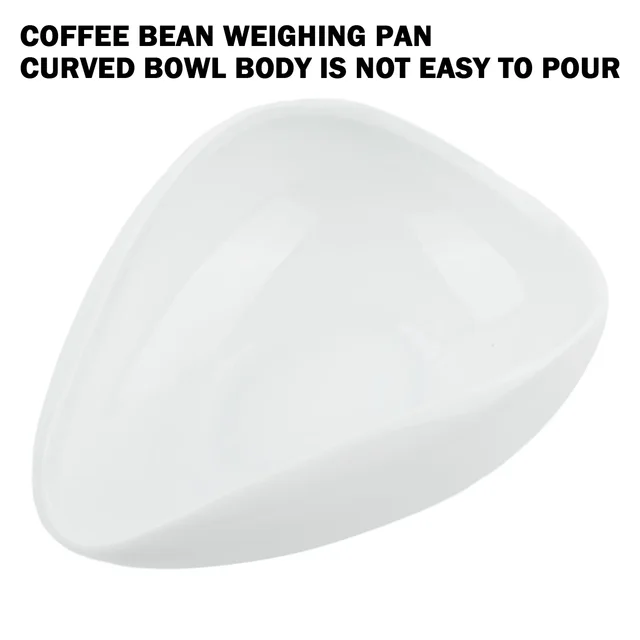 1Pcs Coffee Bean Dosing Cup Coffee Beans Dose Trays Coffee Beans Shovel Pure White Pottery Tea Scoops Coffee Tray Accessory 5