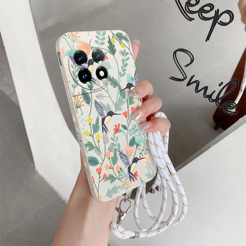 Bright Branch Silicone Phone Case - Elegant Protective Cover