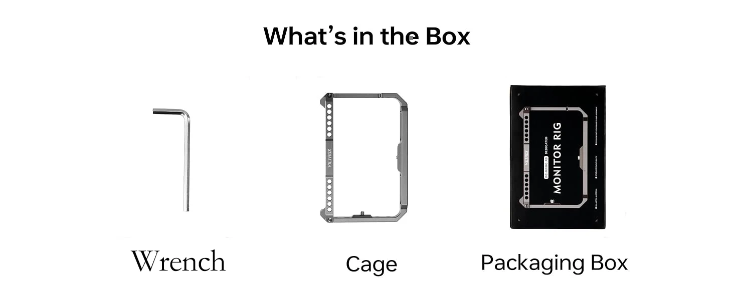 Video Monitor Rig Cage for DC-X2/DC-X3 Video Field Monitor with 1/4 Screw Hole f