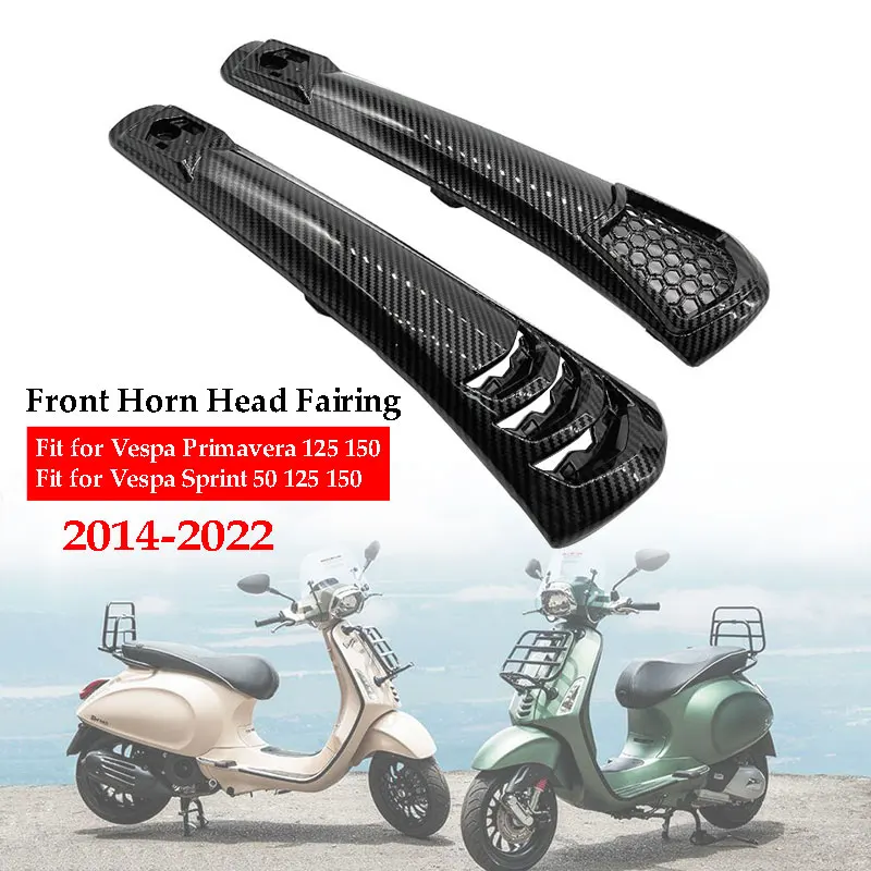 Motorcycle Front Head Fairing Cover Horn Bracket Decoration Shell for Vespa Sprint 50 125 150 16-22 Primavera 125 150 14-22