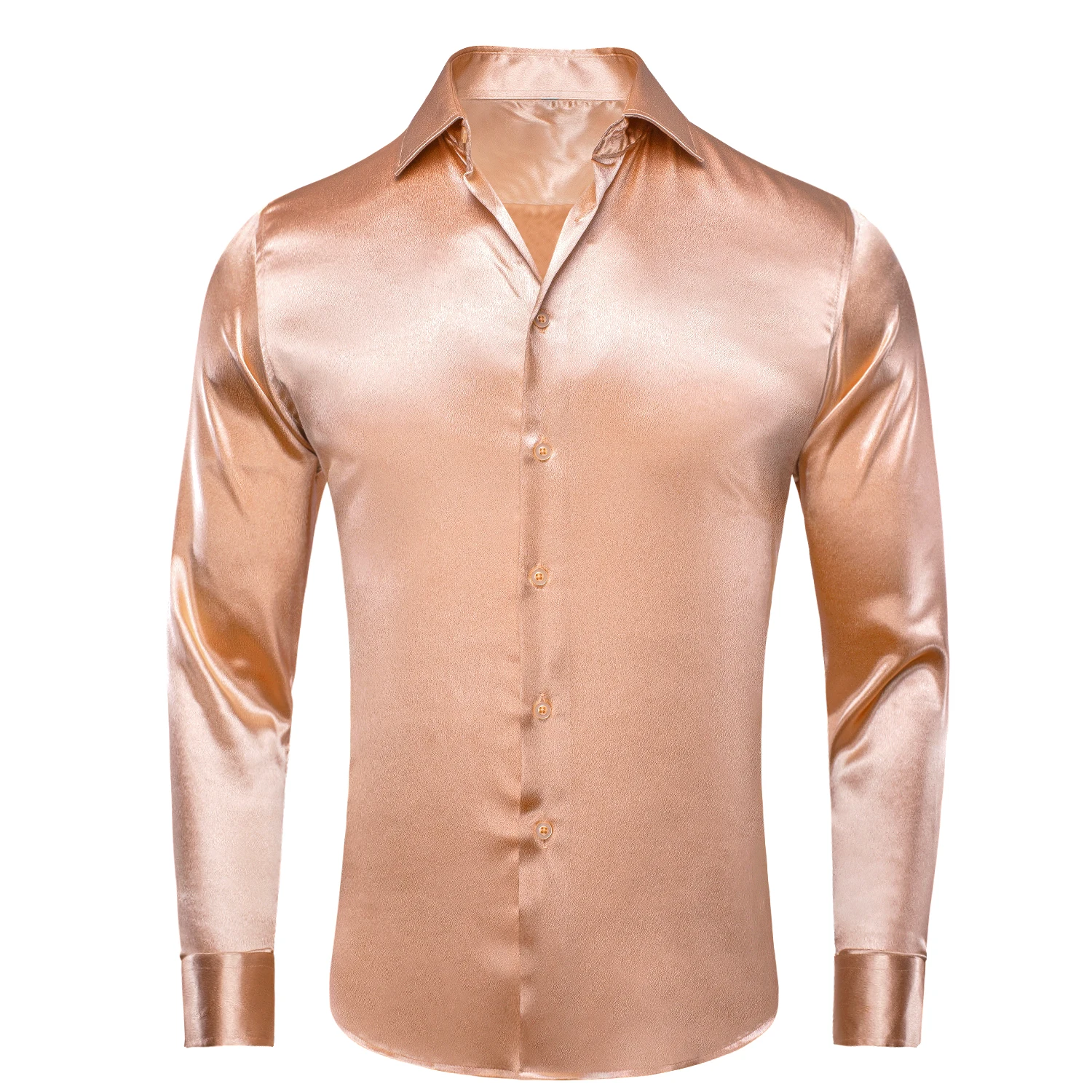 green emerald velvet dress Hisdern Men's Black Gold Splicing Dress Shirt for Office Wear L main image 0
