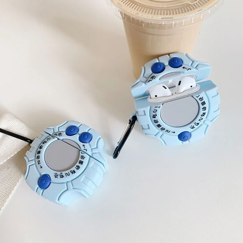 

Cartoon Digimon Adventure Anime Peripheral Tyrannosaurus Machine Creative Shape Headphone Protective Case for AirPods1/2 pro