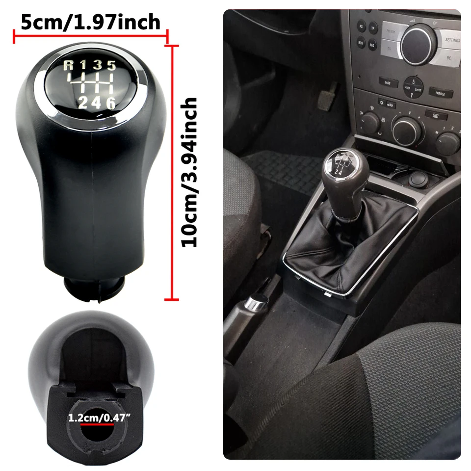 Pommeau De Levier De Vitesse LED 6 Vitesses – Pour Opel Astra (2009-2014), Cuir Synthétique, Design Ergonomique