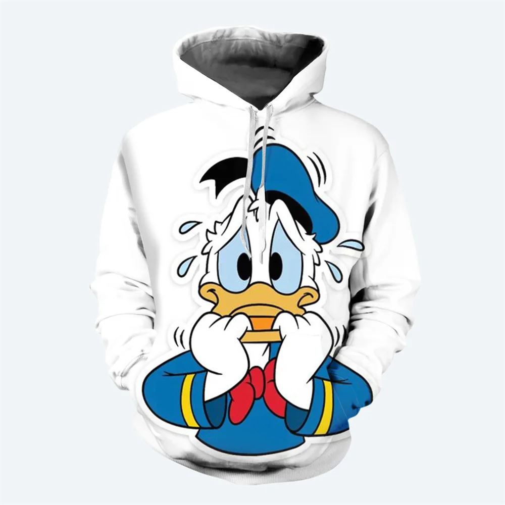 thumbnail image 1 of Nueva sudadera con capucha de dibujos animados de Disney para hombre, con estampado 3D del pato Donald, sudadera con capucha informal de moda urbana para hombre, 1 of 5