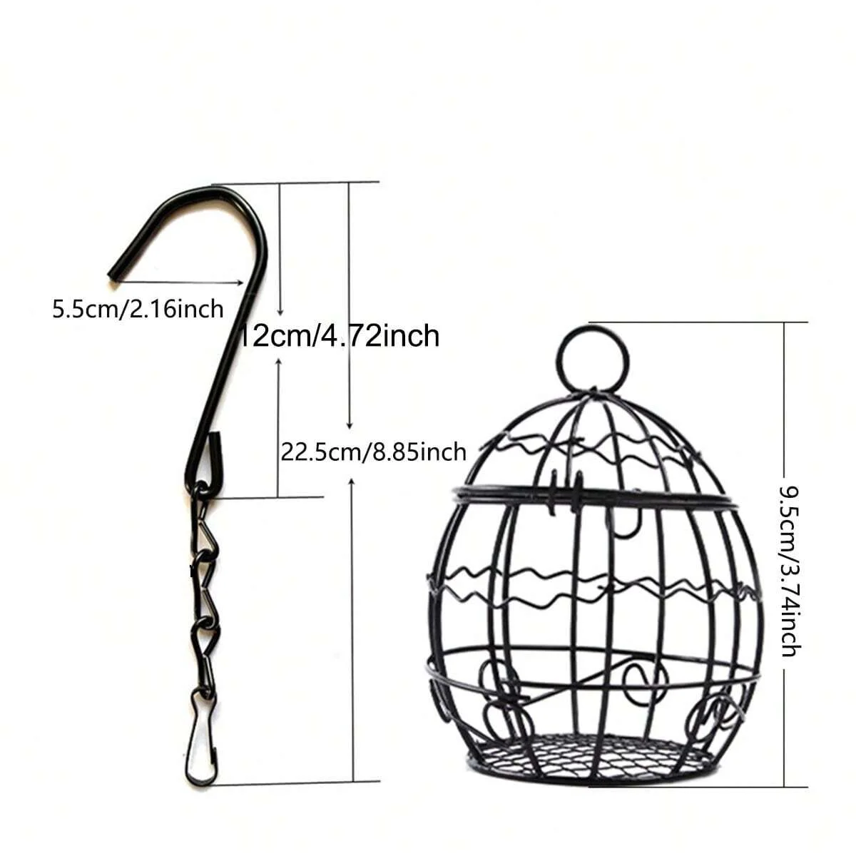 Bird feeder 1pc Iron hanging birdcage feeders for outdoor gardens and courtyards accessories for bird feeding stations