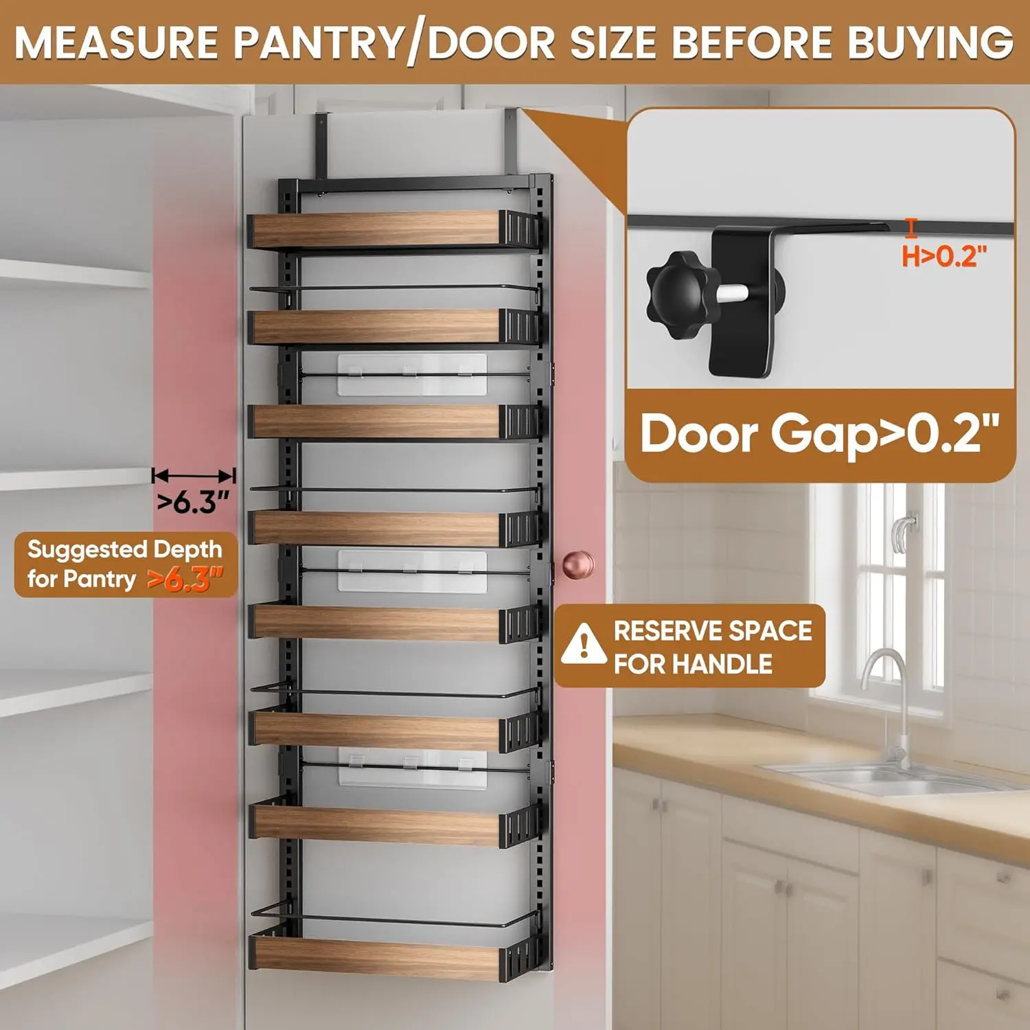 over the door organizer for pantry and kitchen storage